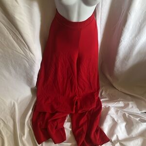 Red Boohoo wide leg pants